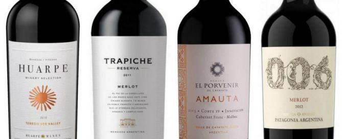 Recién Descorchados Agosto de 2014: Trapiche Reserva Merlot 2013 - Huarpe Winery Selection Terroir Uco Valley 2010 - 006 Merlot 2012 - Amauta IV - Innovación 2013