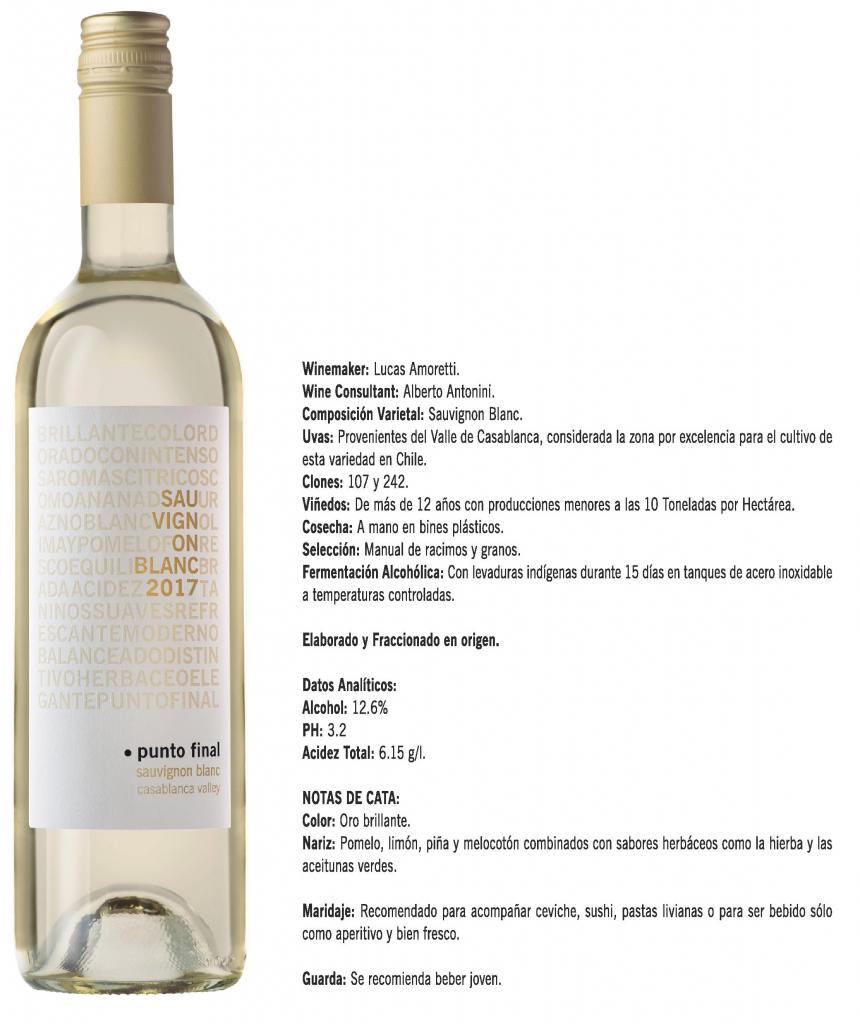 Punto Final Sauvignon Blanc 2017