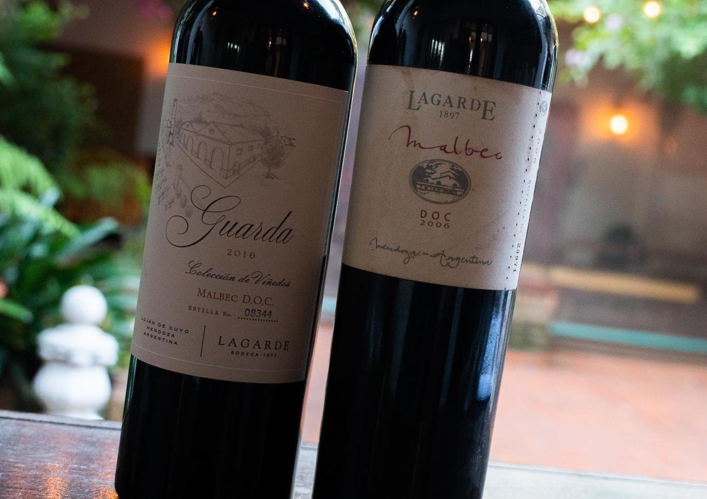 Lagarde Guarda Malbec DOC 2016 y Lagarde Guarda Malbec DOC 2006