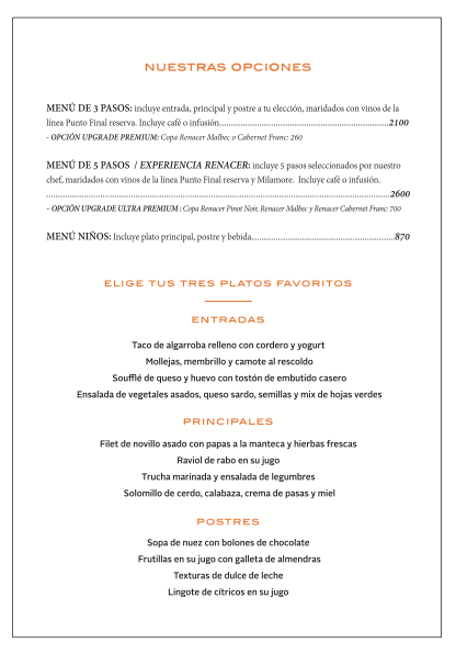 El restaurante Renacer, ubicado en la bodega Renacer, Luján de Cuyo, Mendoza reabrió sus puertas, luego de renovar sus instalaciones y paisajismo al mejor estilo toscano. Siguiendo su afán de innovar permanentemente y poder brindar experiencias únicas, Renacer cambió rotundamente su menú para sorprender a los comensales, pero manteniendo el concepto de cocina con sello argentino que respeta los productos, la estacionalidad y el valor de la tierra.