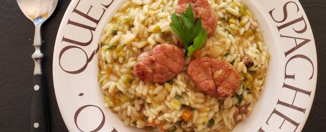 Risotto de Mollejas y Escorihuela Gascón Gran Reserva Chardonnay 2016