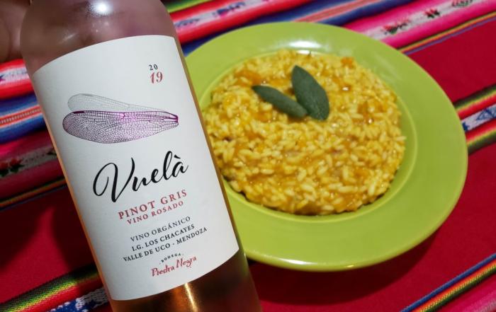 Risotto de Calabaza y Vuelá Rosado 2019