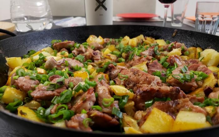 Mollejas al Verdeo y Malcriado Malbec 2015