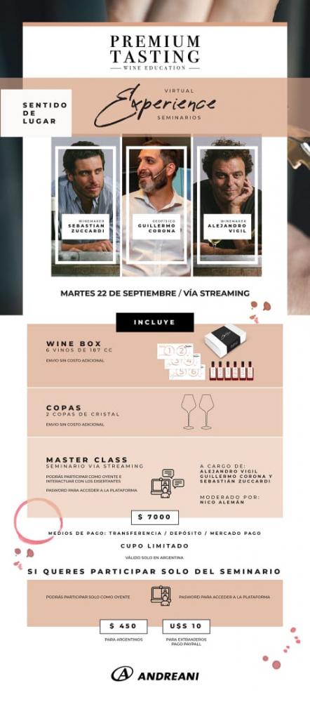 Virtual Experience - Premium Tasting lanza sus Seminarios Virtuales