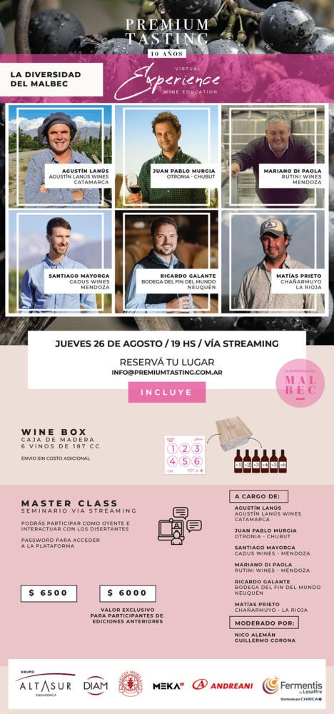 La Diversidad del Malbec en una nueva Experiencia Virtual de Premium Tasting