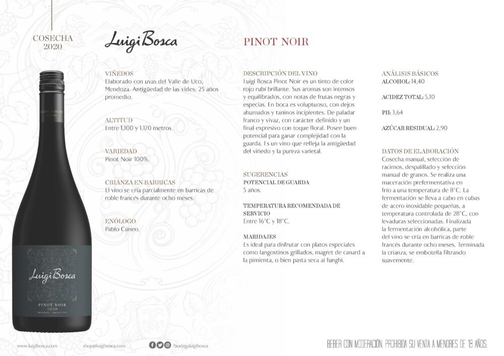 Luigi Bosca propone redescubrir al Pinot Noir 2 Luigi Bosca propone redescubrir al Pinot Noir